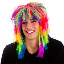 80's Pop Wig - Rainbow