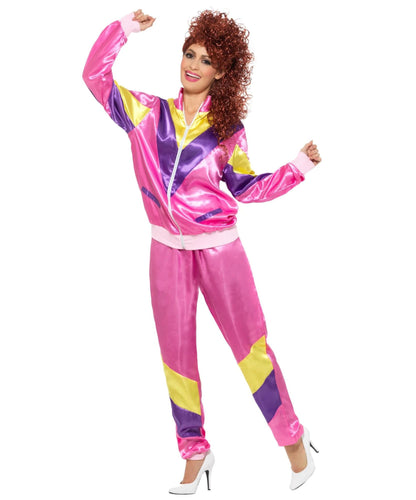 80s Height of Fashion Shell Suit Costume - Pink