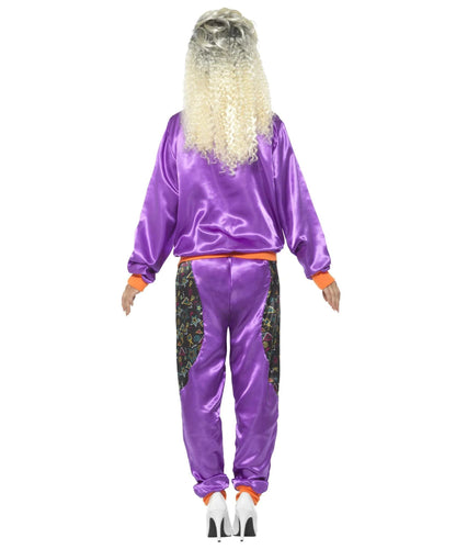80s Height of Fashion Shell Suit Costume - Purple