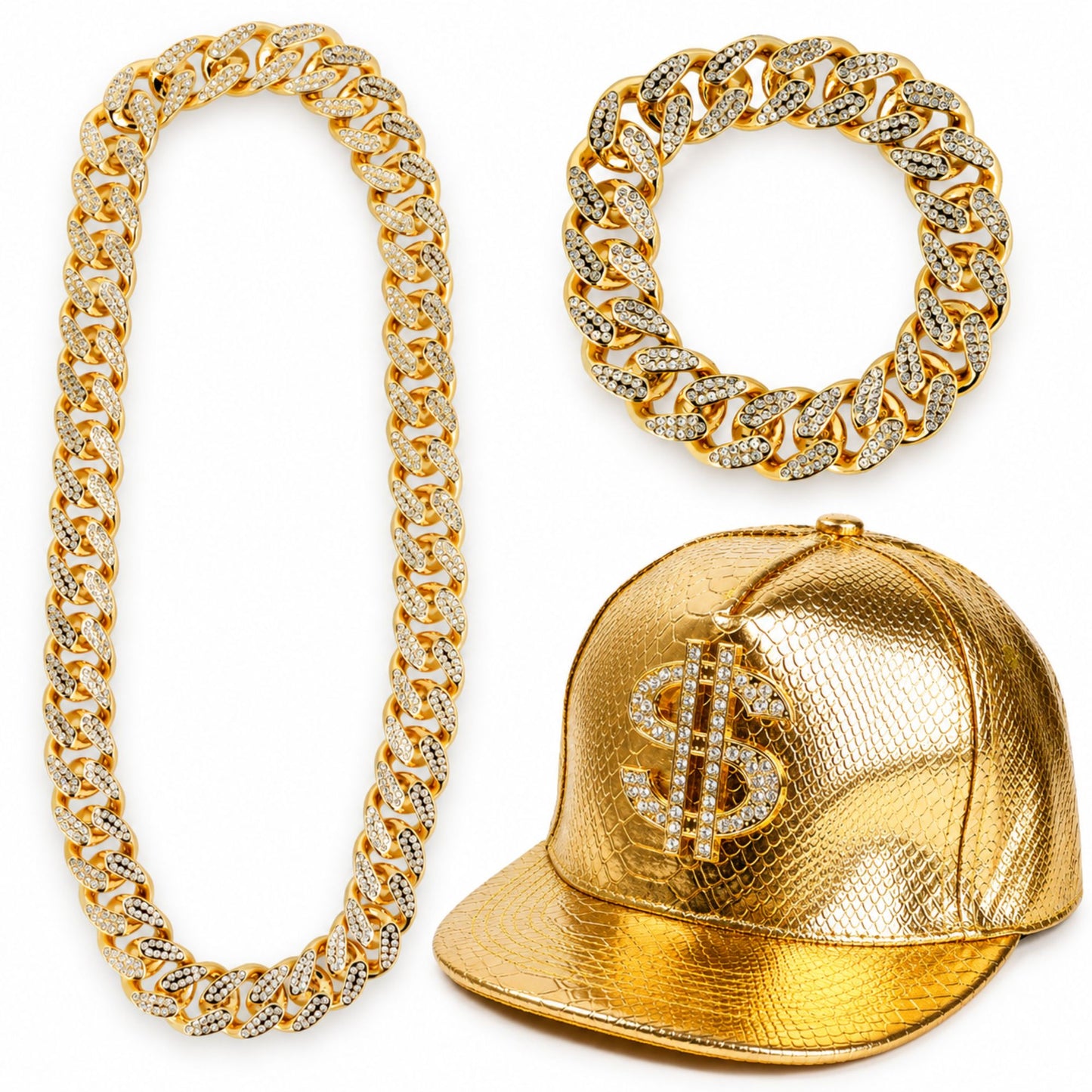 90s Gold Bling Set - 3 Piece