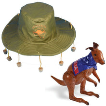 Australia Cork Hat And Inflatable Kangaroo