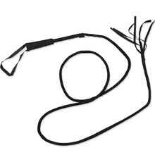 bull whip fancy dress prop on a white background