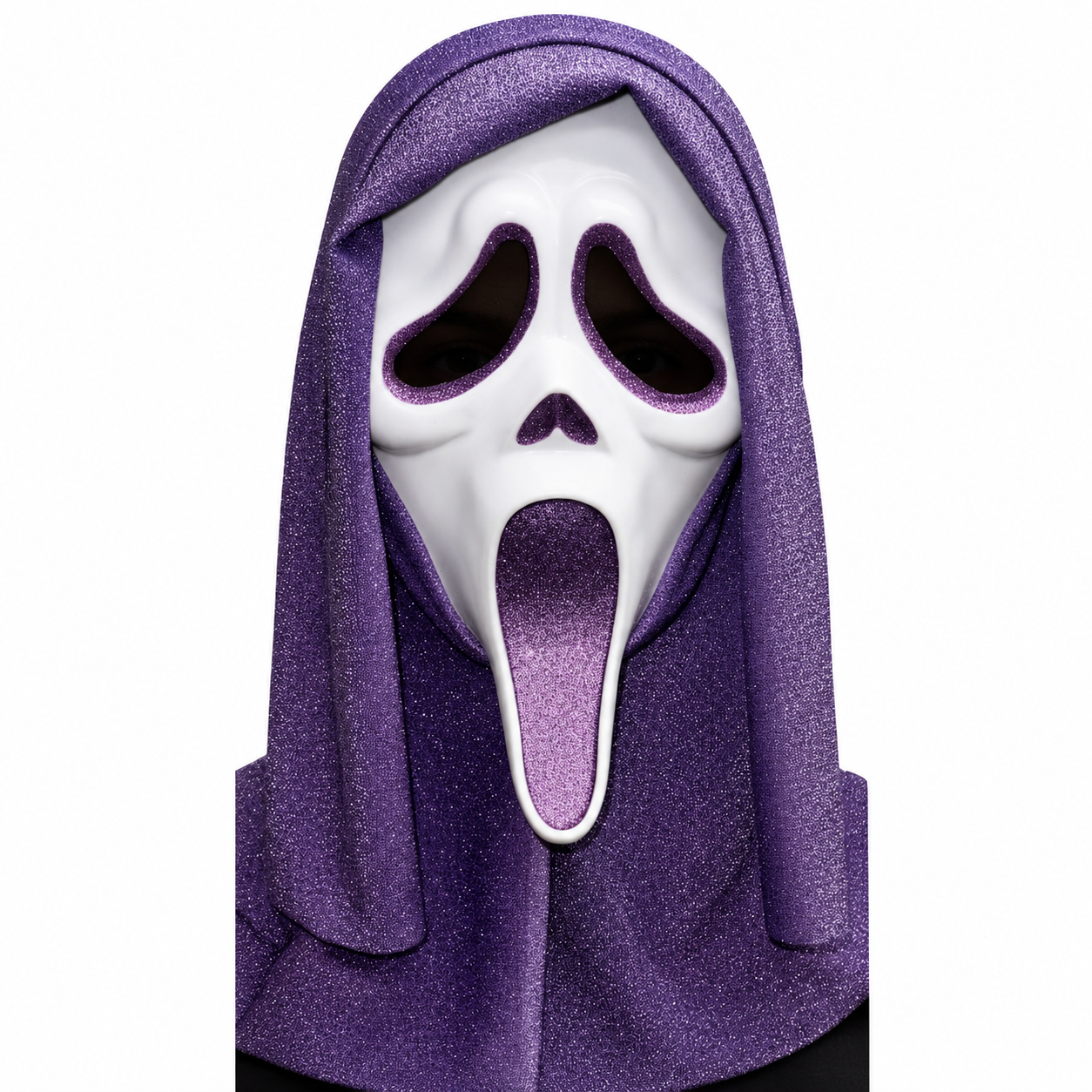 Ghost Face Glitter Mask - Purple
