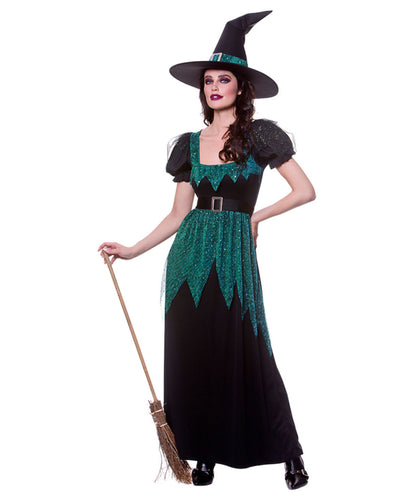 Glitter Emerald Witch Costume