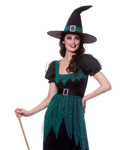 Glitter Emerald Witch Costume