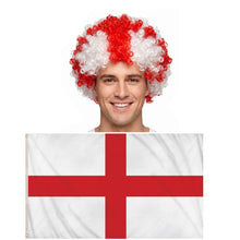 England Afro & Flag Set