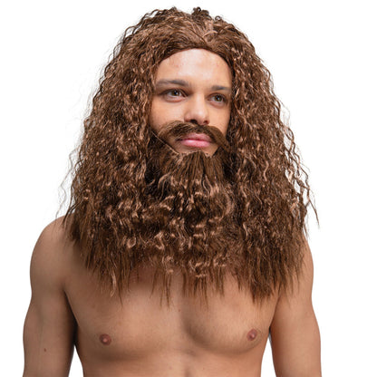 Long Curly Wig & Beard