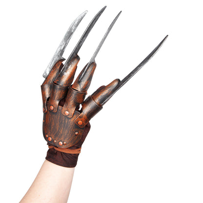 Gloves with sharp claws on a white background