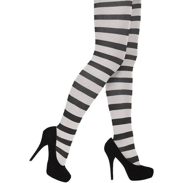 Tights - Black and White Striped