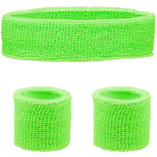 Neon Sweatband Set - Green