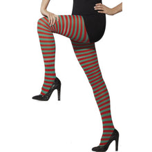 Tights - Red and Green Striped