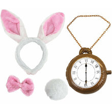 Bunny Set with Clock - White and Pink