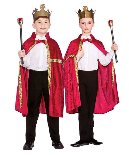 Child's Deluxe Velvet Kings Robe & Crown