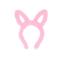 Pink Fluffy Bunny Ears Headband