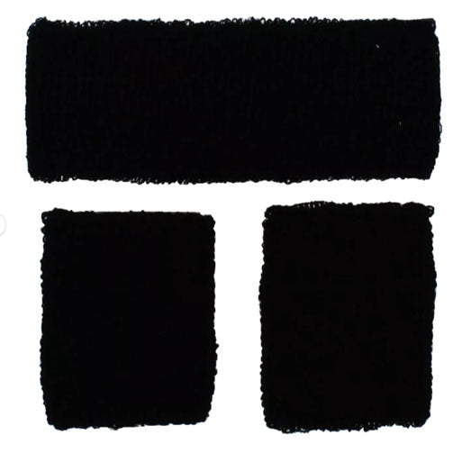 Neon Sweatband Set - Black