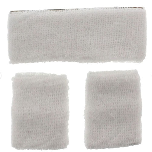 Neon Sweatband Set - White