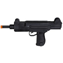 Black submachine gun on a white background