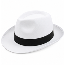 Fedora Gangster Hat - White