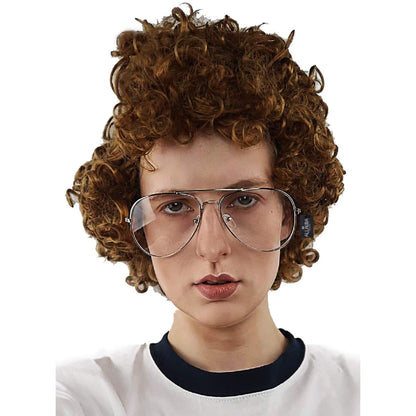 Geek Afro Wig & Glasses Set