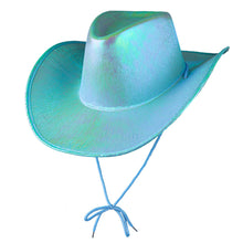 Iridescent Cowboy Hat - Aqua