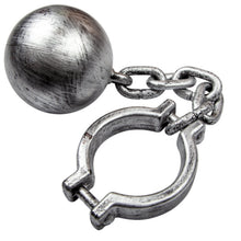 plastic jumbo ball and chain on a white background
