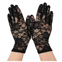 Short Lace Gloves - Black