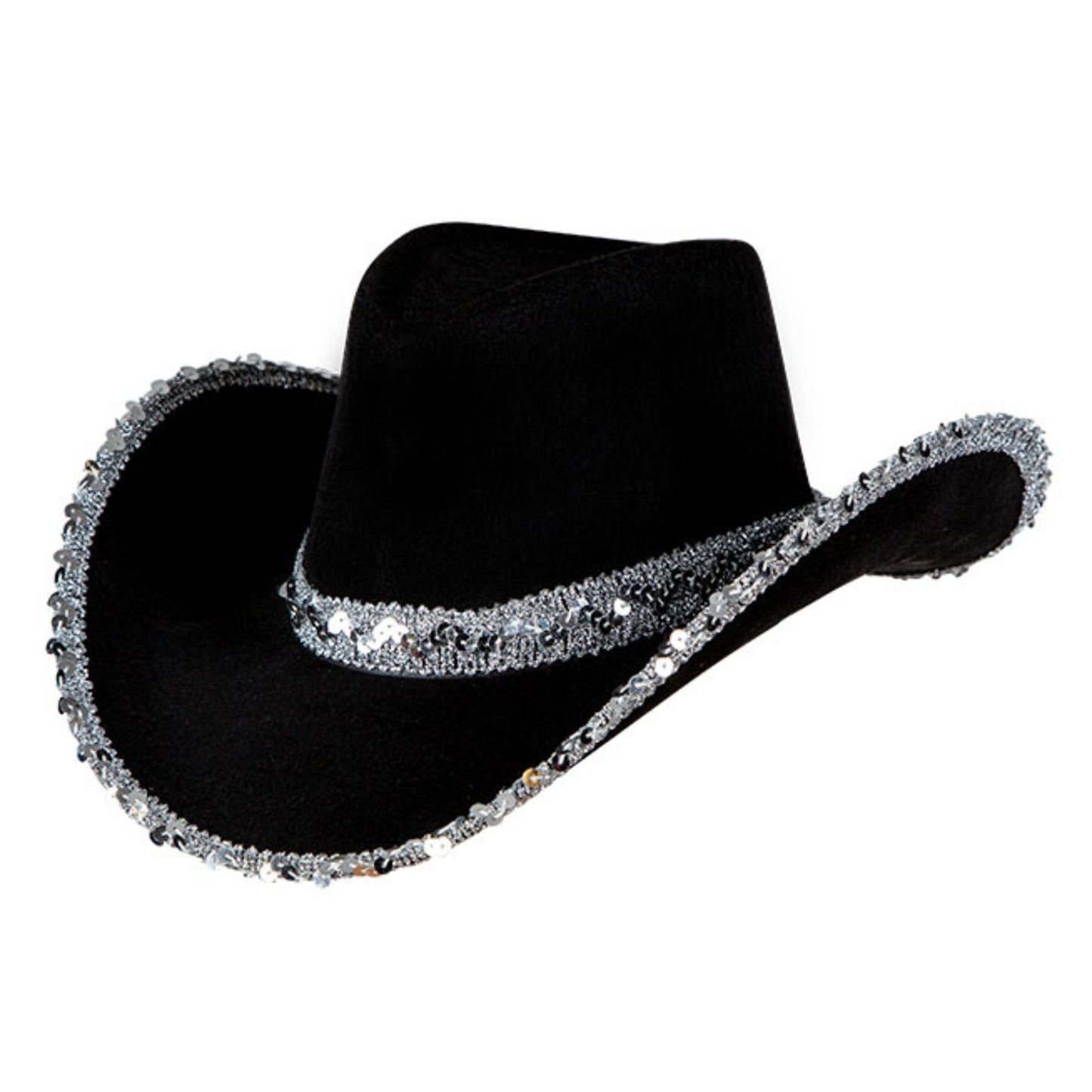Sequin Cowboy Hat - Black
