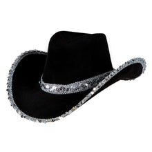 Sequin Cowboy Hat - Black