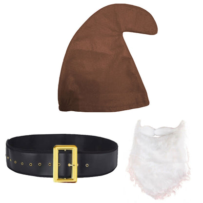 Gnome Hat, Beard & Belt Set
