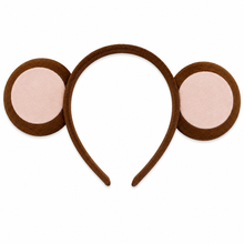 Brown animal ears on headband on a white background