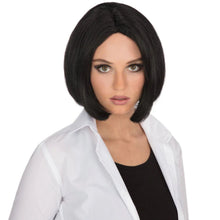 Center Parting Black Bob Wig