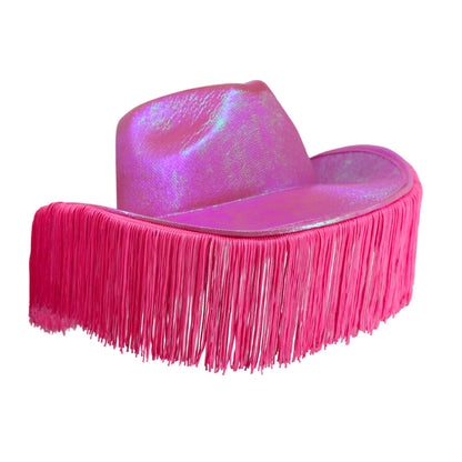 Metallic Cowgirl Hats With Tassels