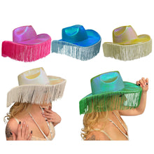 Metallic Cowgirl Hats With Tassels