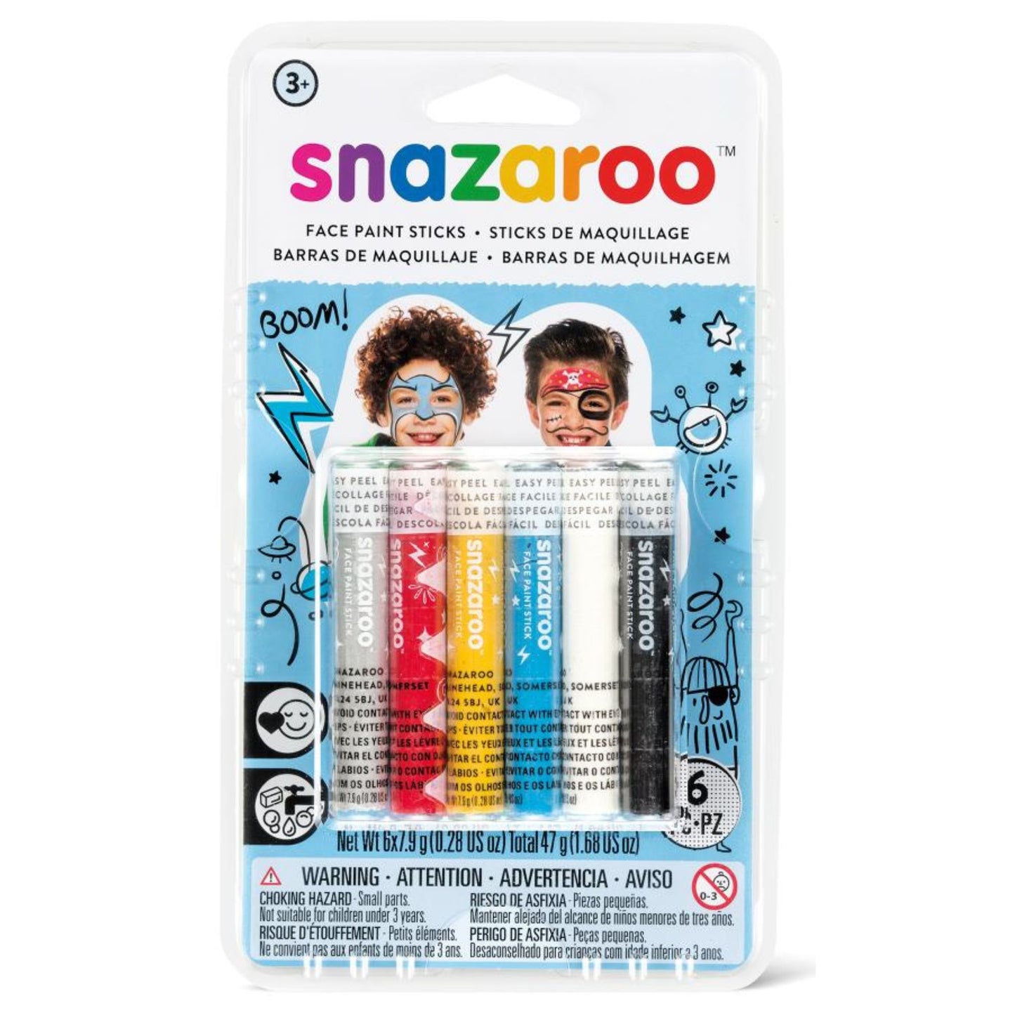 Face Paint Sticks - Boys