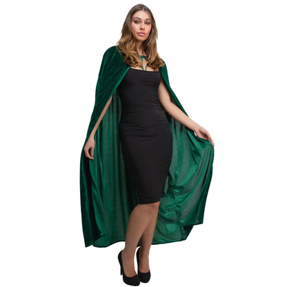 Deluxe Long Velvet Hooded Cape