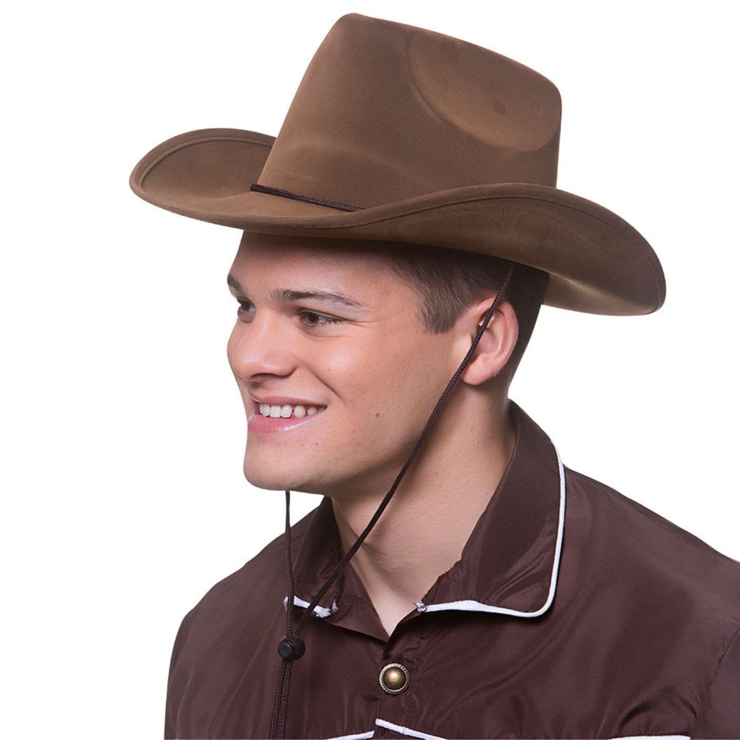 Deluxe Suede Cowboy Hat - Brown