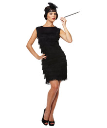 1920's Flapper Dress - Black