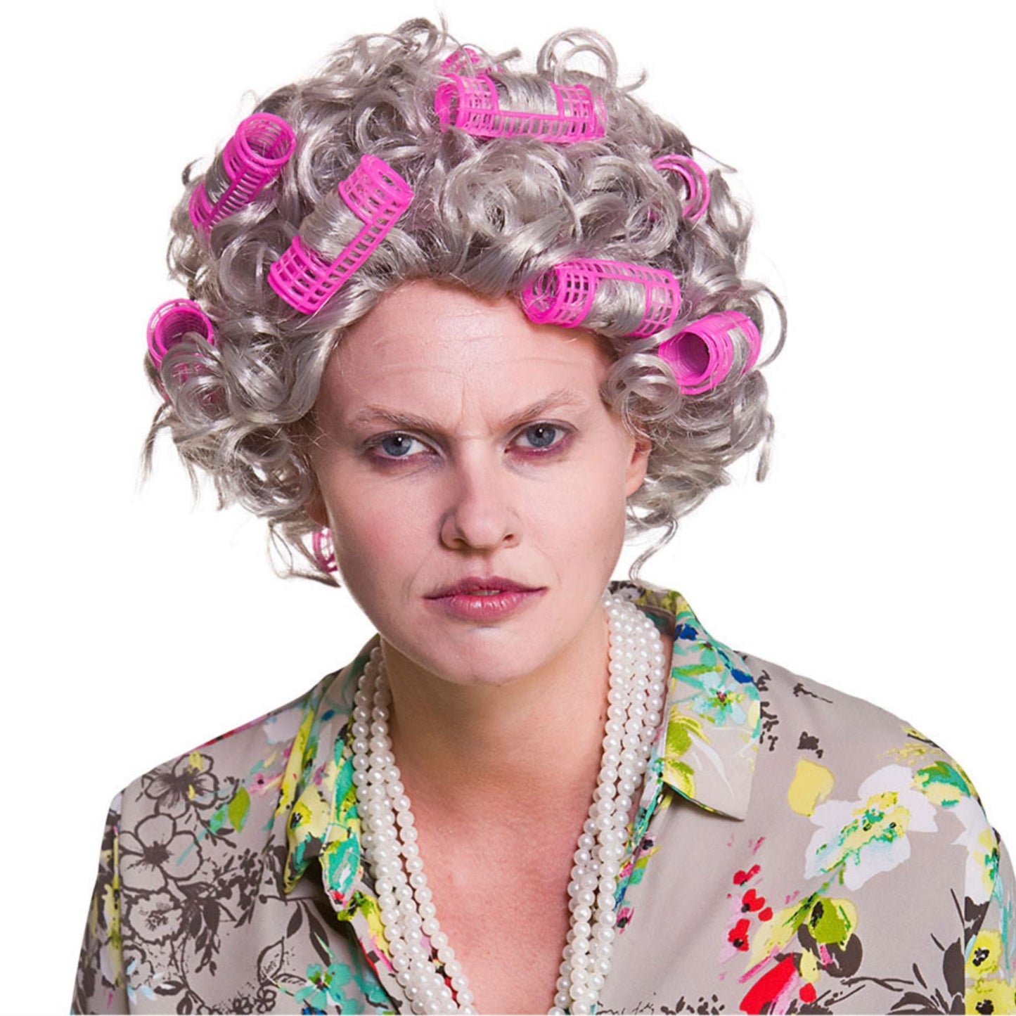 Granny Wig With Rollers
