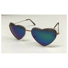 Heart Glasses Mirrored - Blue