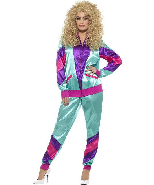 Woman's 80s Height of Fashion Shell Suit Costume - Blue