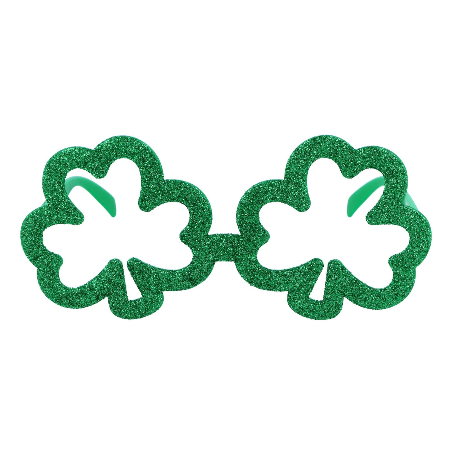 Glitter Shamrock Glasses - No Lens
