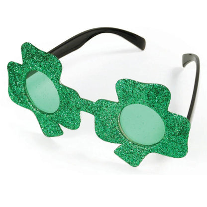 Shamrock Glitter Glasses