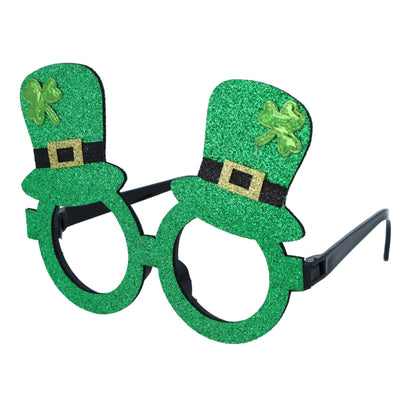 Irish Hat Glitter Glasses