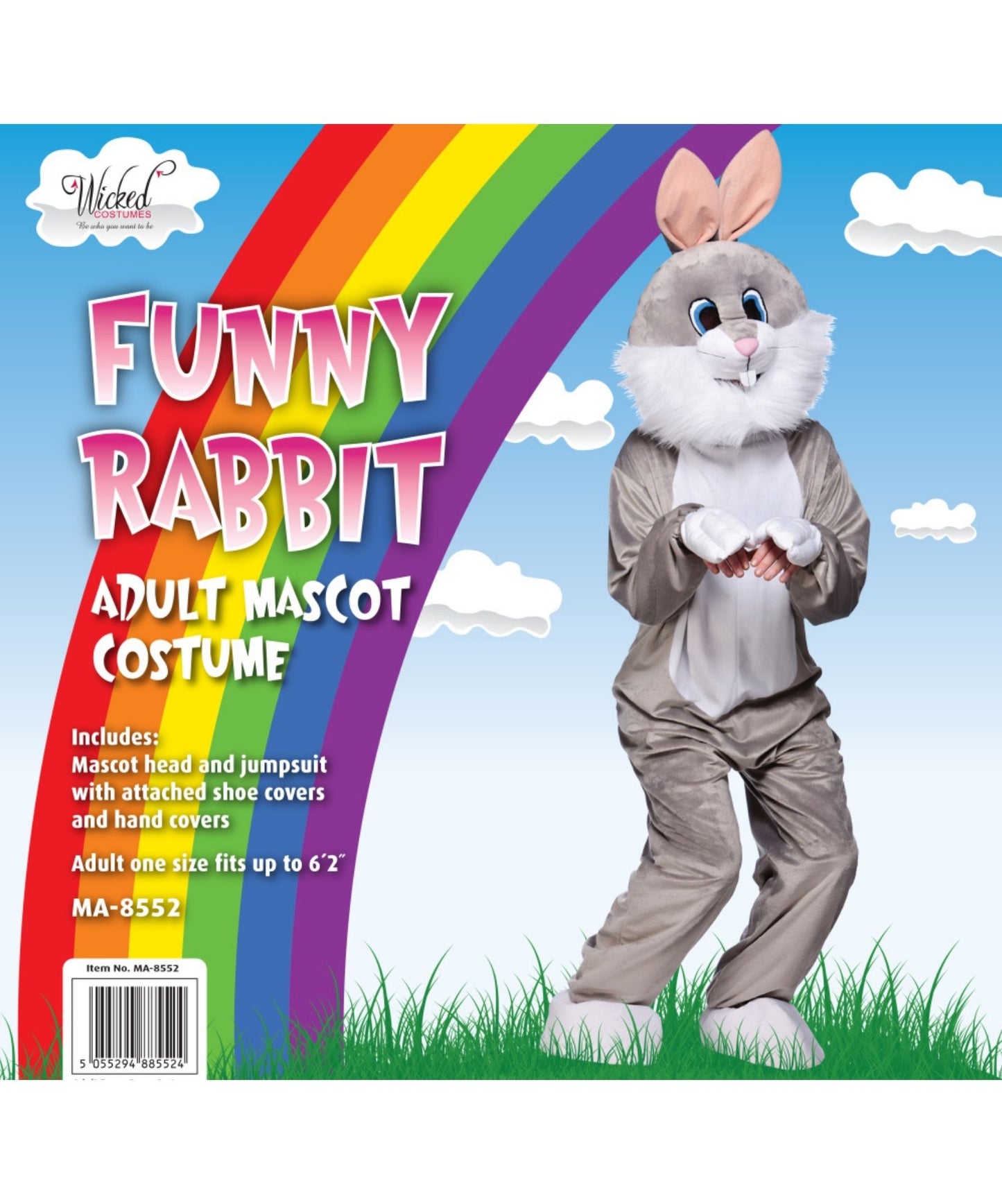 Grey Bunny Mascot
