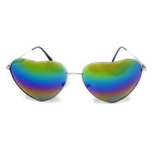 Heart Glasses Mirrored - Rainbow