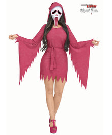 Ladies Ghost Face - Pink Glitter