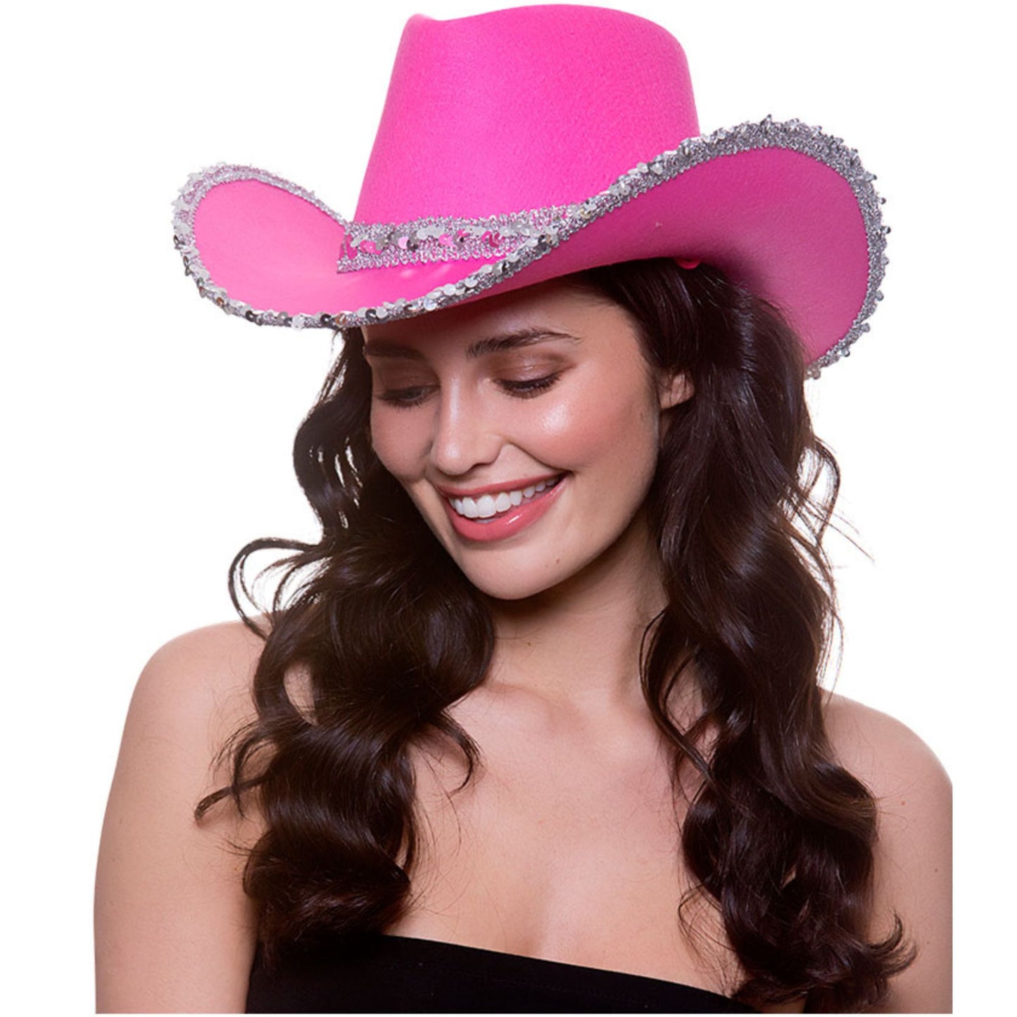 Sequin Cowboy Hat - Pink