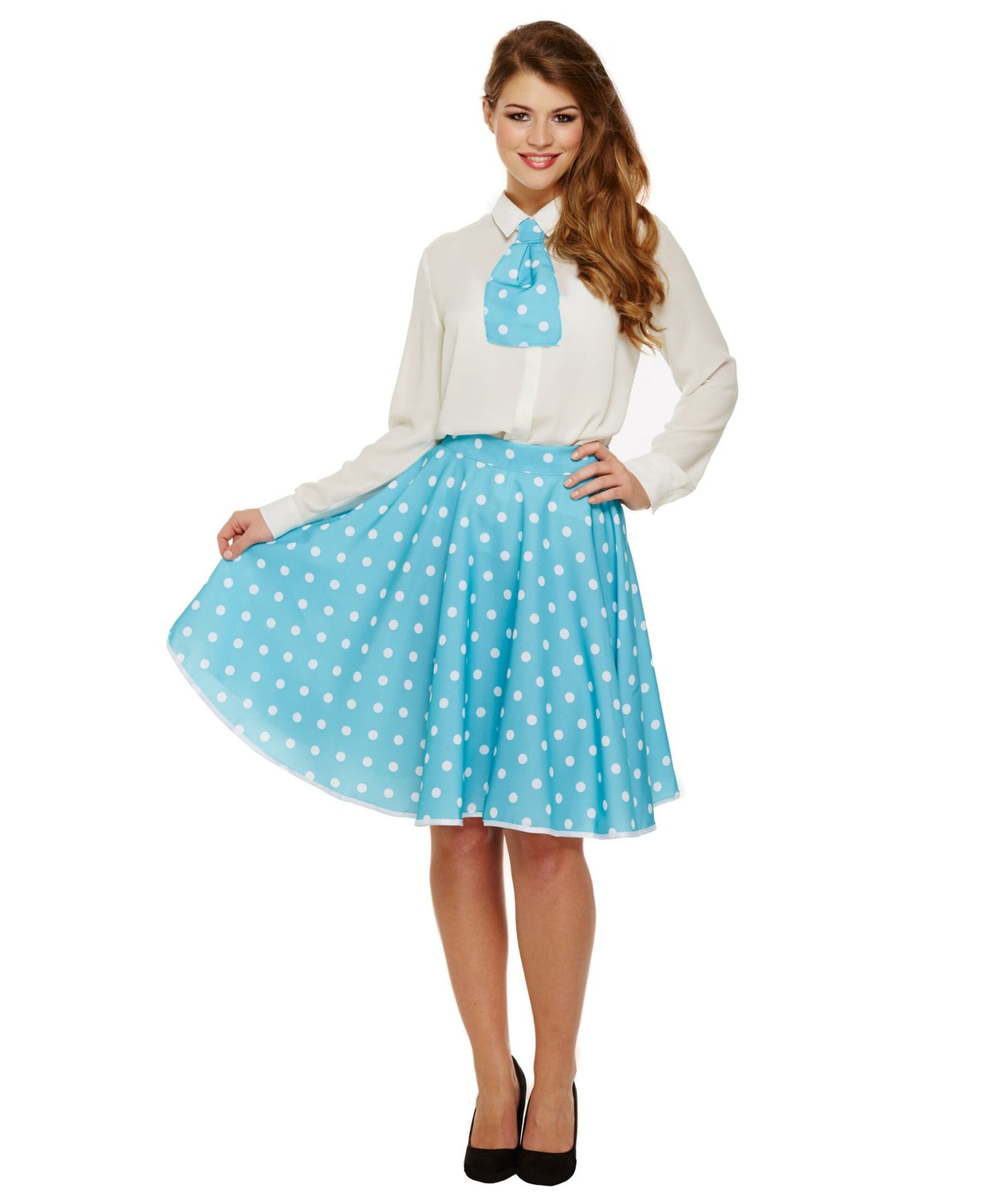 Polka Dot Skirt & Necktie