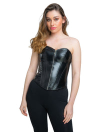 Faux Leather Corset
