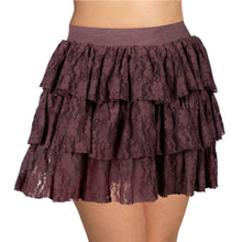 Lace Ra-Ra Skirt - Brown
